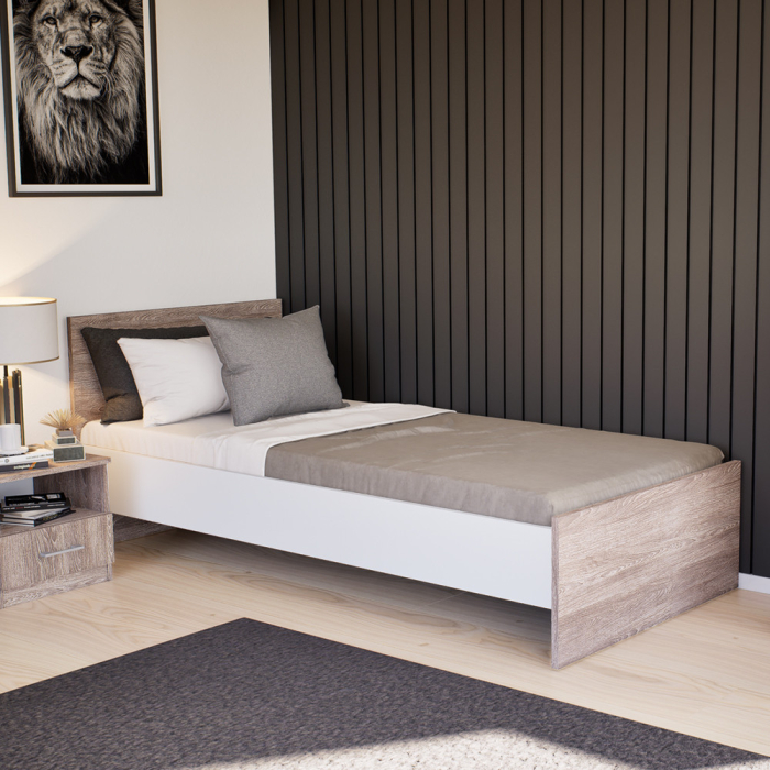 Leziter Pat single Miami 90x200 cm stejar York-alb [2]