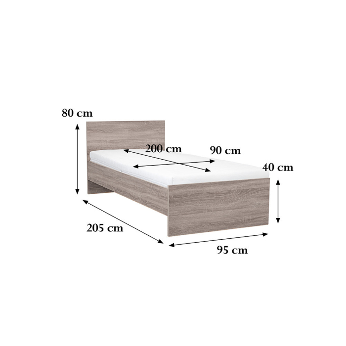 Leziter Pat single Miami 90x200 cm stejar York-stejar York [3]