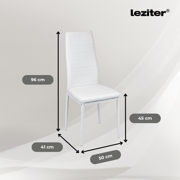 Leziter Portland 4+1 set de sufragerie alb [4]