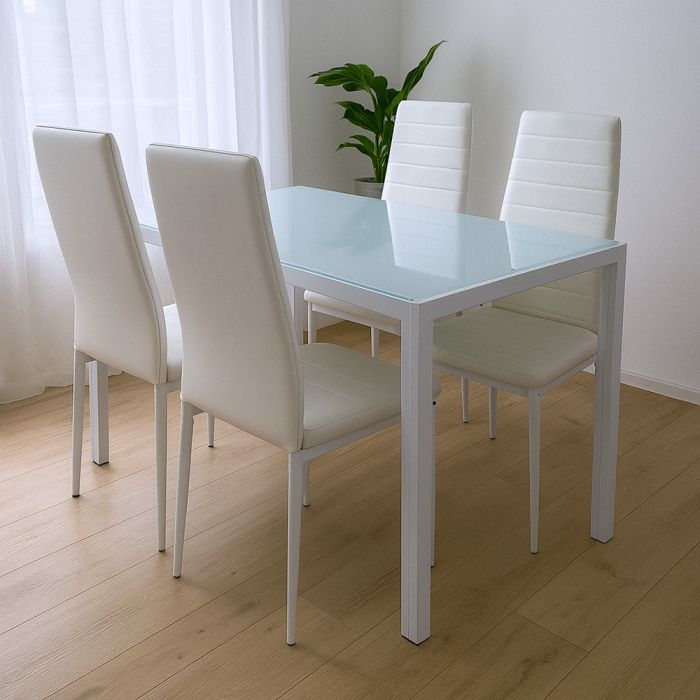 Leziter Portland 4+1 set de sufragerie alb [2]