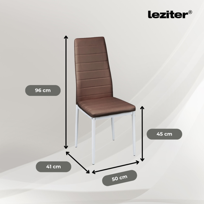 Leziter Portland 4+1 set de sufragerie maro [4]