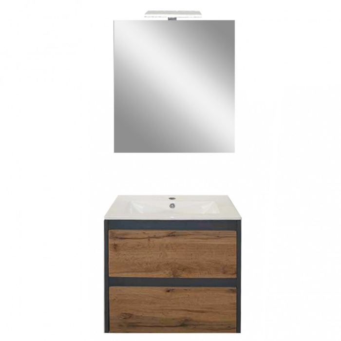 Leziter Porto Prime 60 mobilier de baie complet în antracit stejar țară [5]