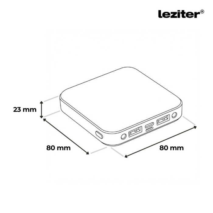 Leziter Powerbank 10000 mAH 2A 10W negru [2]
