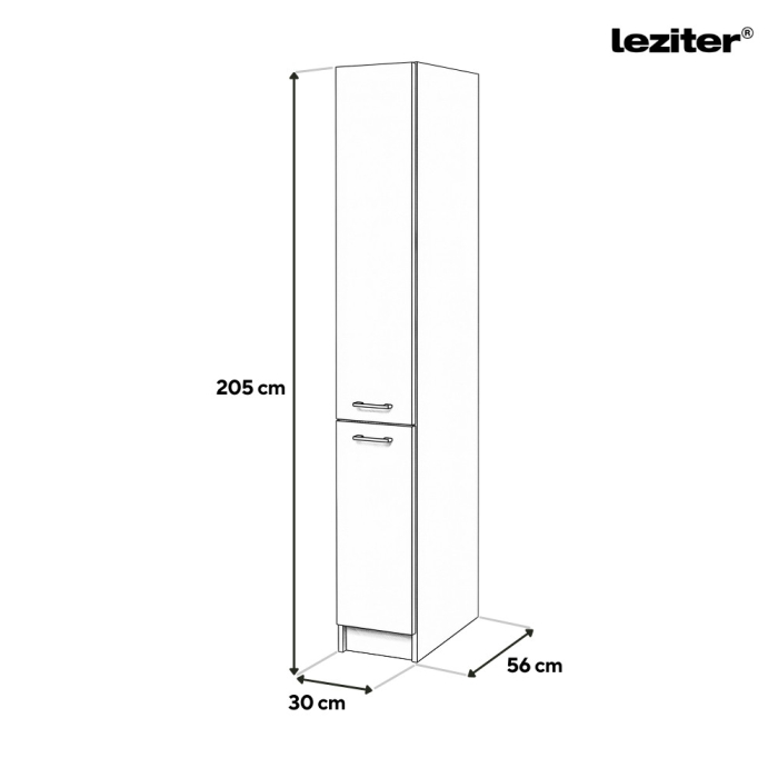 Leziter Praktik 30 dulap debara 2 uși, stejar alb-sonoma [2]
