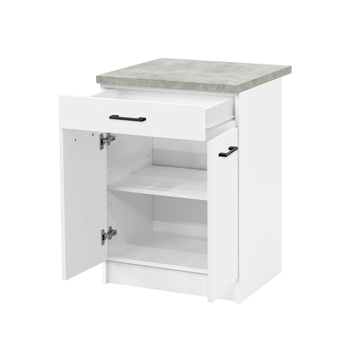 Leziter Praktik 60 dulap inferior 2 uși 1 sertar, alb-alb [3]