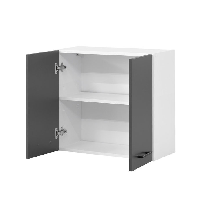 Leziter Praktik 60 unitate de perete cu 2 uși, alb-antracit [3]