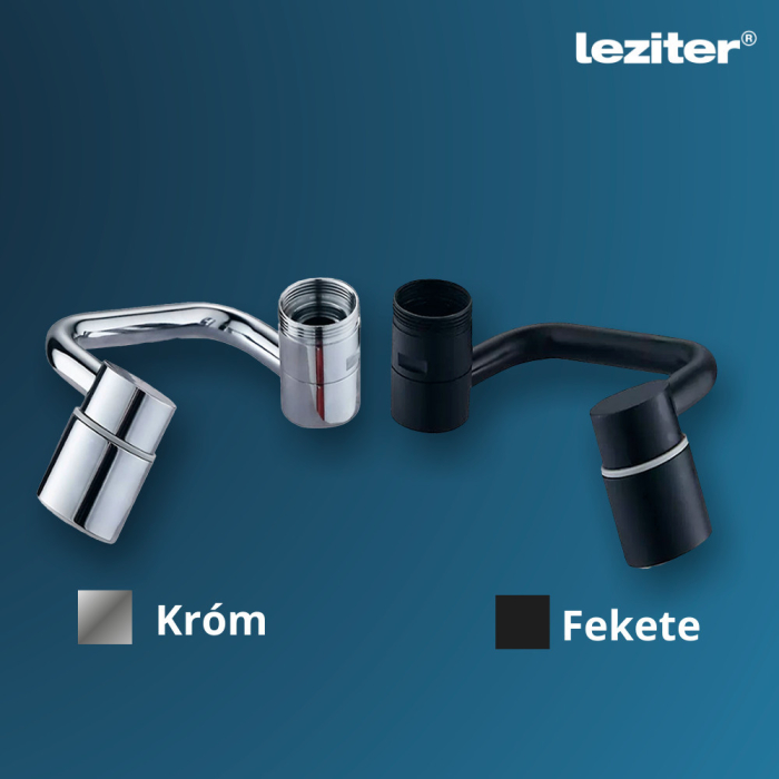 Leziter Extensie flexibilă pivotantă pentru robinet negru [4]