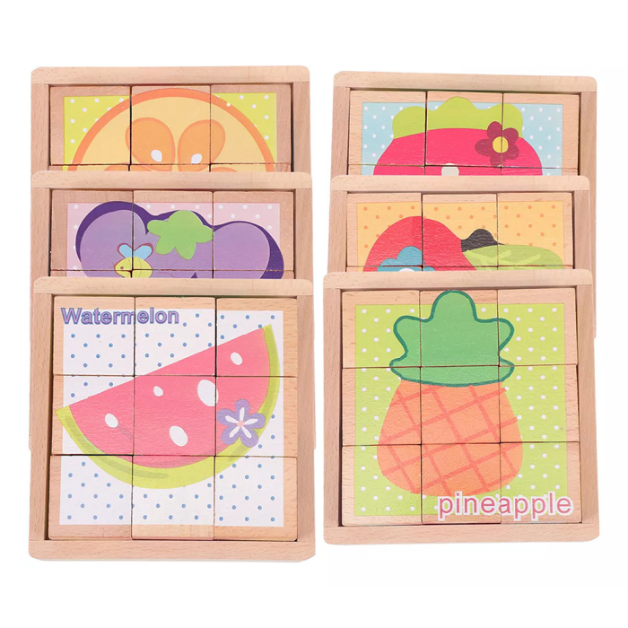 Leziter Puzzle cu zaruri, spinner cu animale - fructe [5]