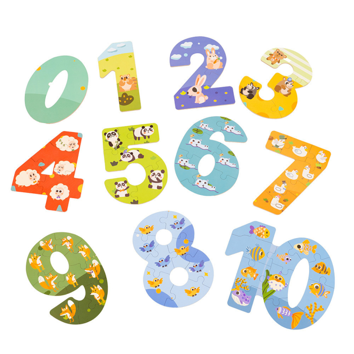 Leziter Puzzle din lemn cu numere [4]