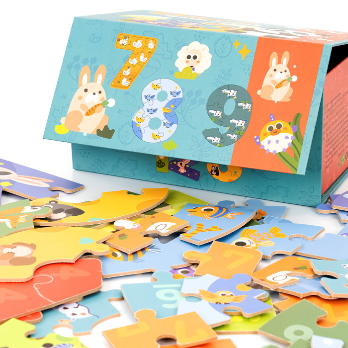 Leziter Puzzle din lemn cu numere [2]