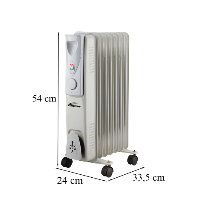 Leziter Radiator cu ulei Norde, format din 7 piese, 600W/900W/1500W [3]