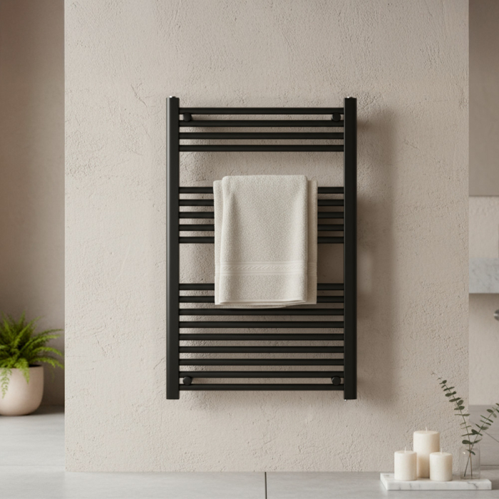Leziter Radiator uscător de prosoape drept 1000x600 mm negru [2]
