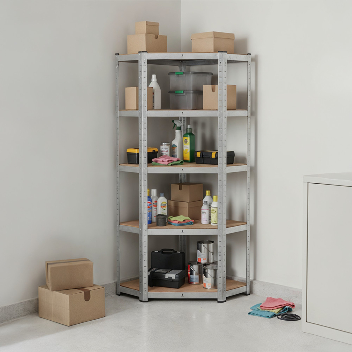 Leziter Raft de colț pentru sarcini grele 180x70x40-40 cm 175 kg crom [2]