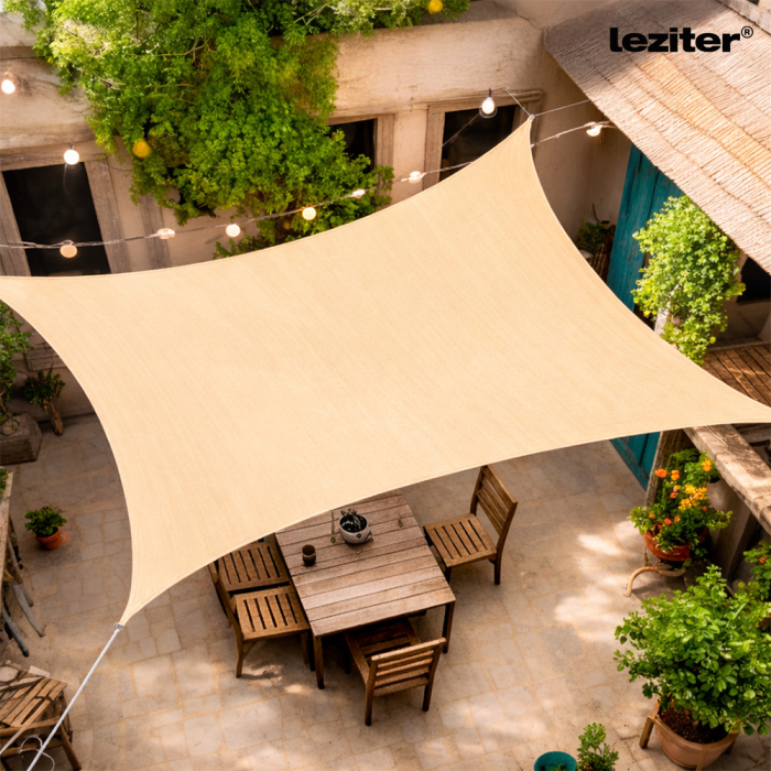 Leziter Rana soare naviga dreptunghiular 5x6 m bej [2]