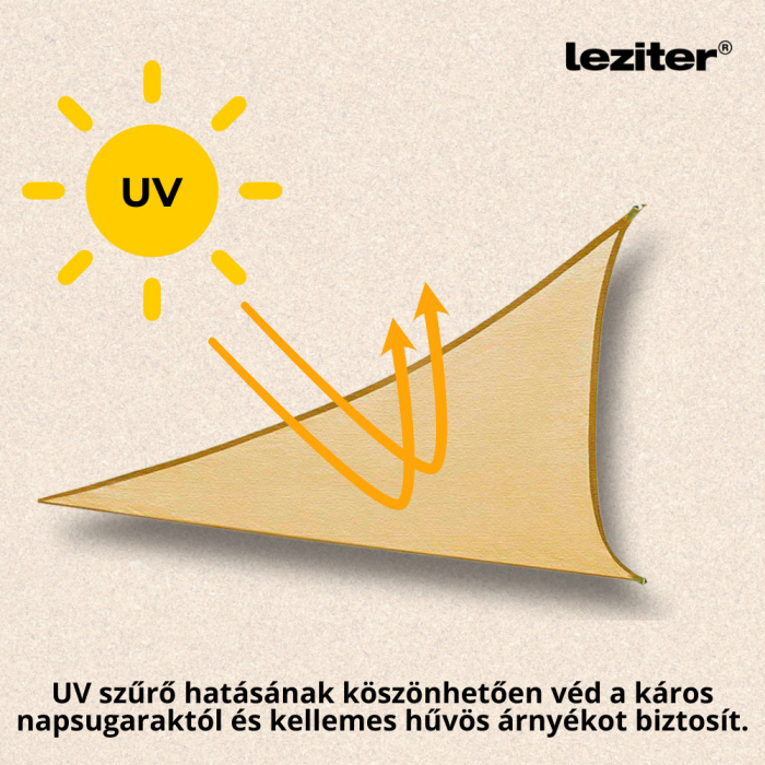 Leziter Rana soare naviga triunghiular 3x3x3 m bej [5]