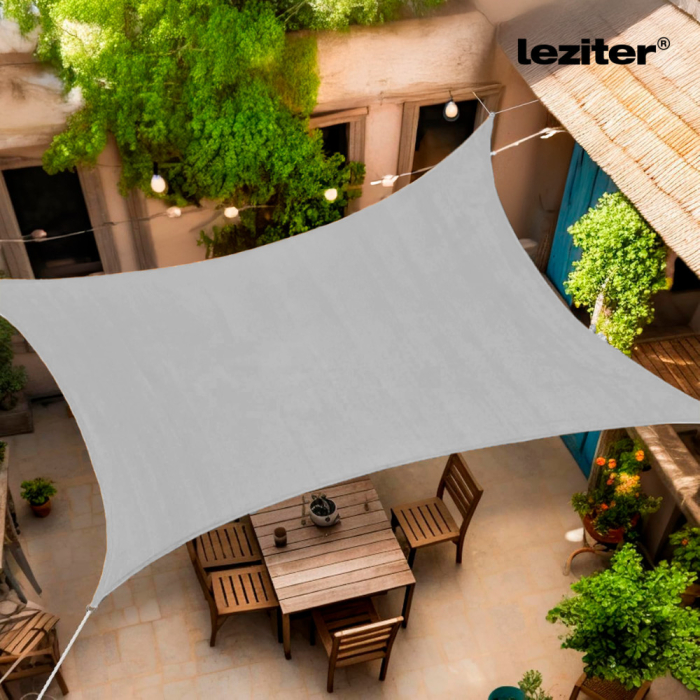 Leziter Rana Sun sail dreptunghiular 3x4 m gri [2]