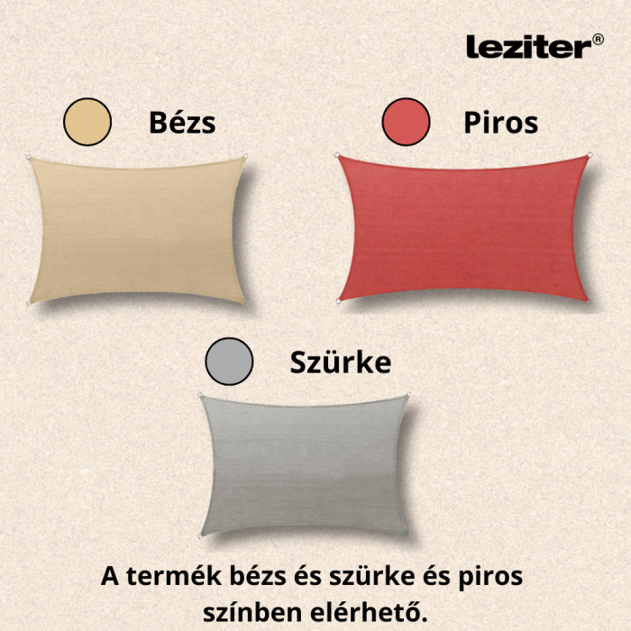 Leziter Rana Sun sail dreptunghiular 5x6 m gri [5]