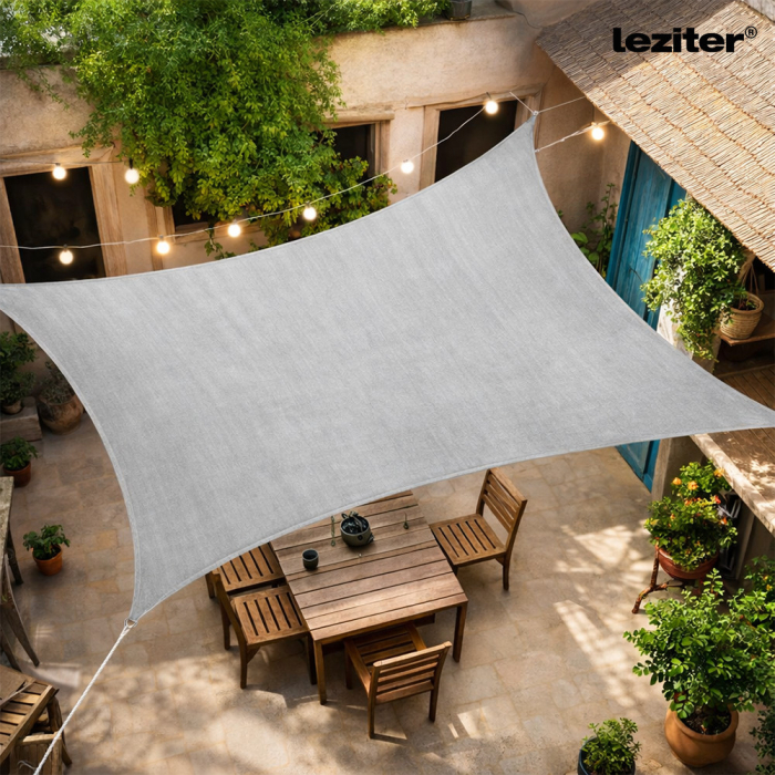 Leziter Rana Sun sail dreptunghiular 5x6 m gri [2]