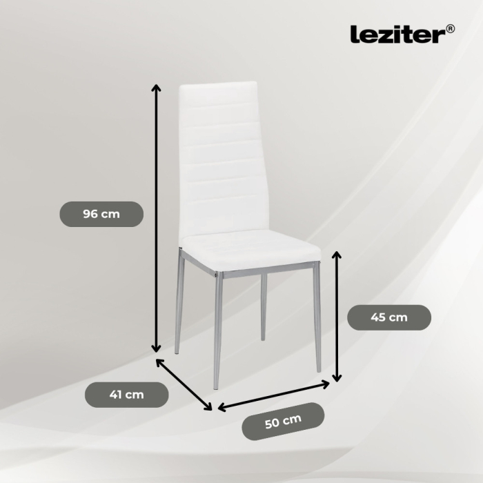 Leziter Renton 4+1 set de sufragerie alb-gri [4]