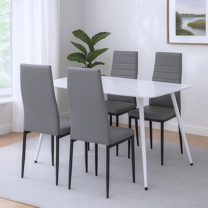 Leziter Renton 4+1 set de sufragerie gri-negru [2]