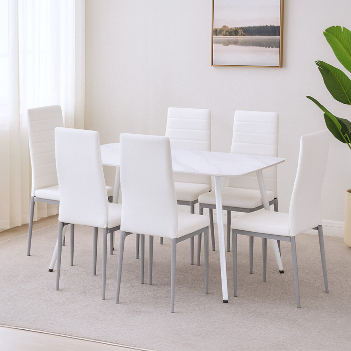 Leziter Renton 6+1 set de luat masa alb-gri [2]