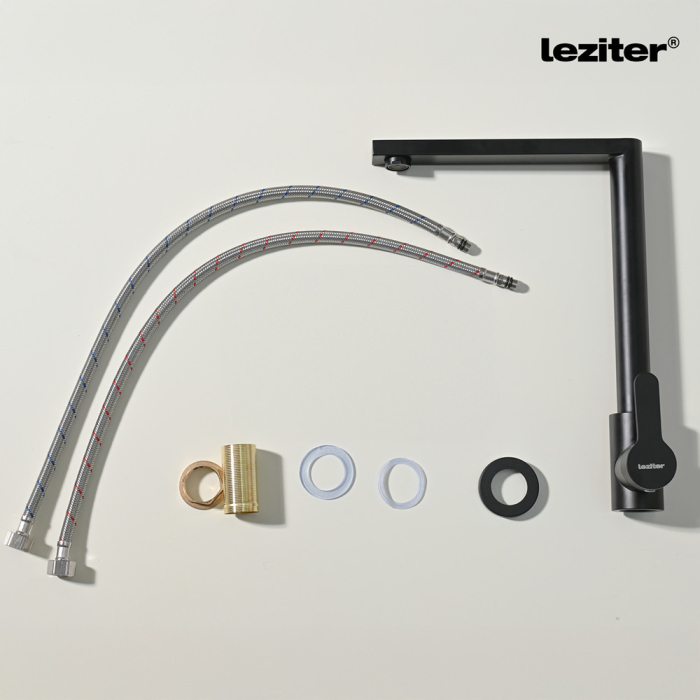 Leziter Valen robinet chiuvetă negru [7]