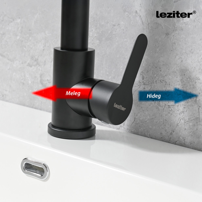 Leziter Valen robinet chiuvetă negru [6]