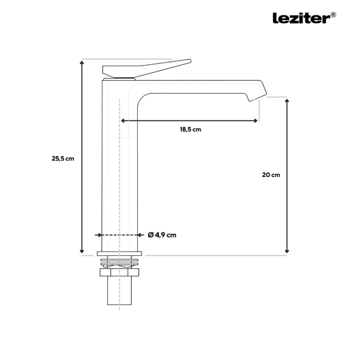 Leziter Robinet pentru chiuvetă ridicată Arno [3]