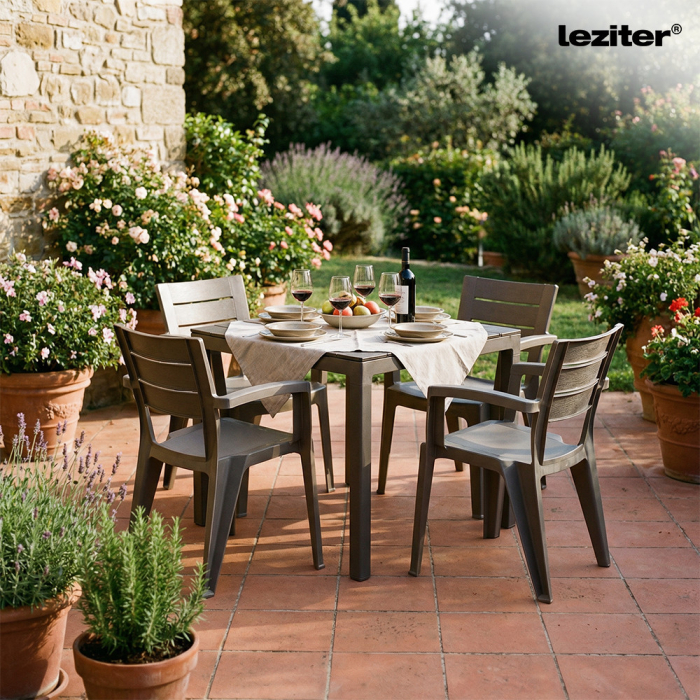 Leziter Scaun de grădină din plastic Milla cappuccino [2]