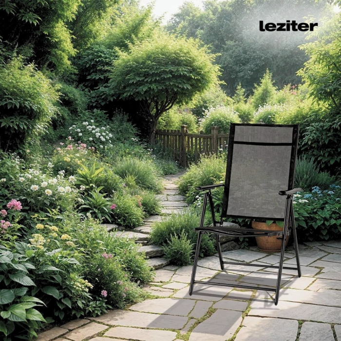 Leziter Scaun de grădină pliabil Lugo cu cadru metalic [7]