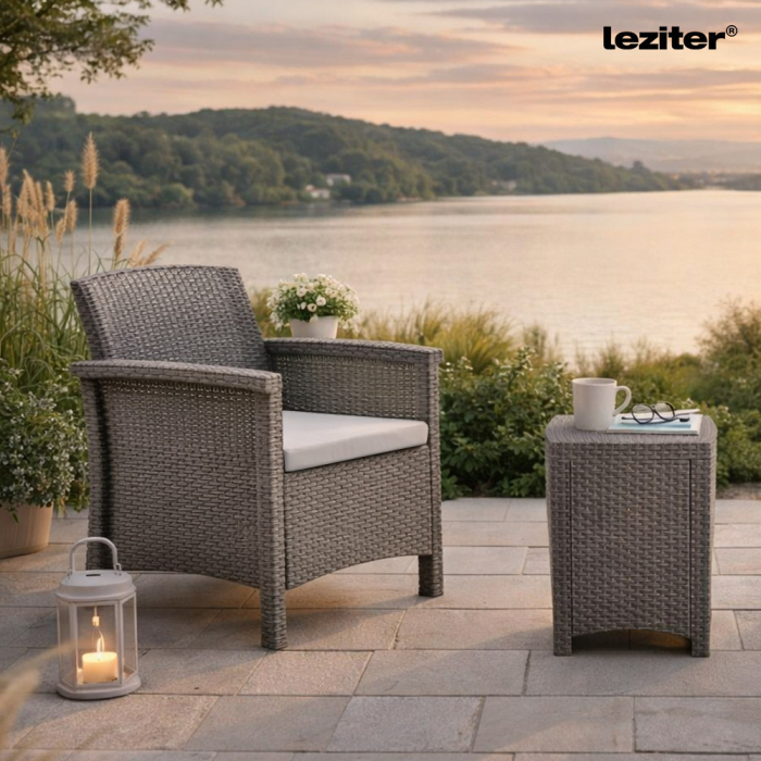 Leziter Scaun de grădină Venus din plastic cappuccino [2]