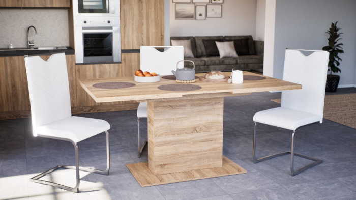 Leziter Scaun de masă Letti, alb [2]