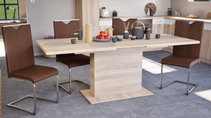 Leziter Scaun de masă Letti, maro [2]