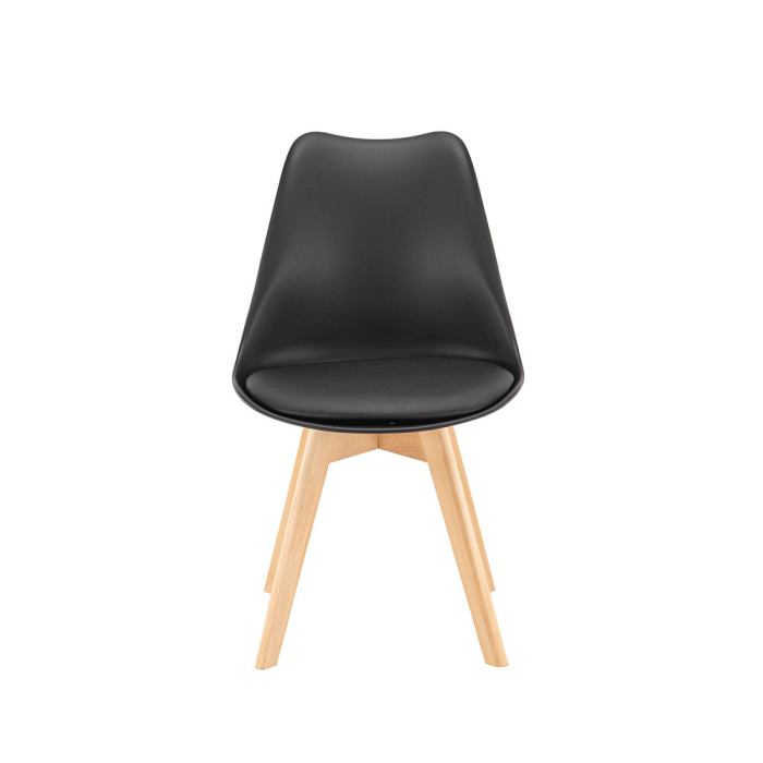 Leziter Scaun de masă Silla, 4 piese, negru [6]