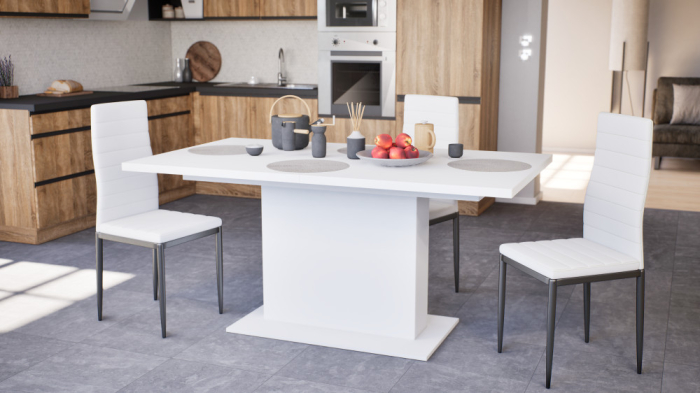 Leziter Scaun de masă Tino NOVA în alb și negru [2]