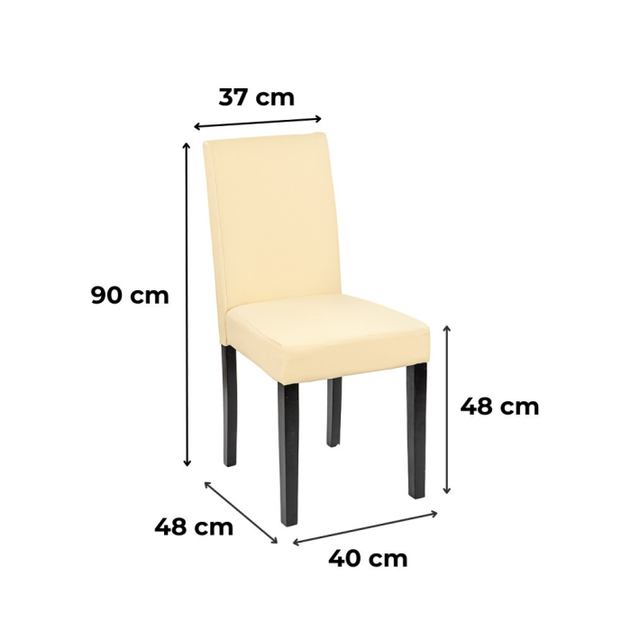 Leziter Scaun de sufragerie din piele Kelly, bej [3]