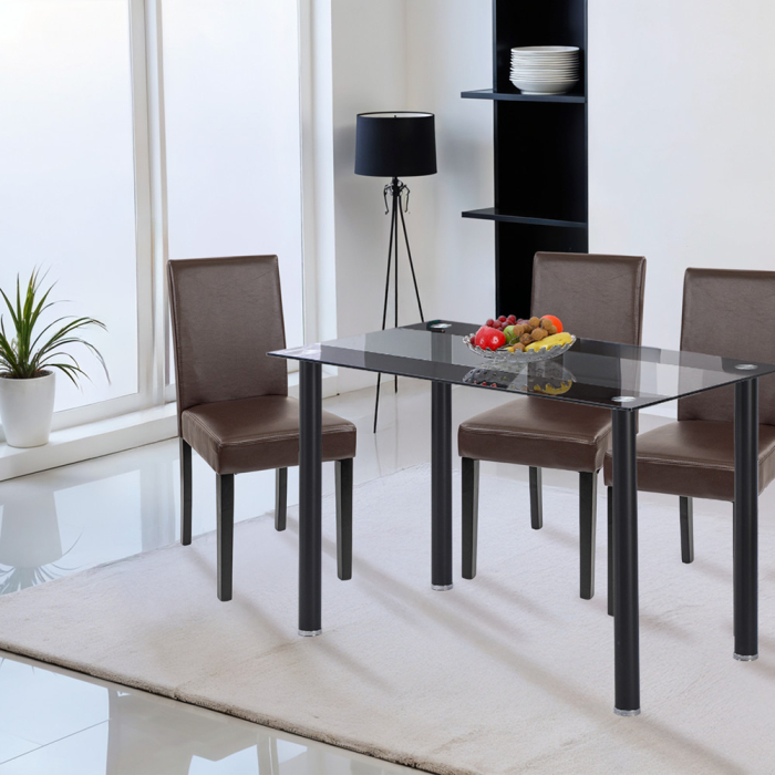 Leziter Scaun de sufragerie din piele Kelly, maro [2]