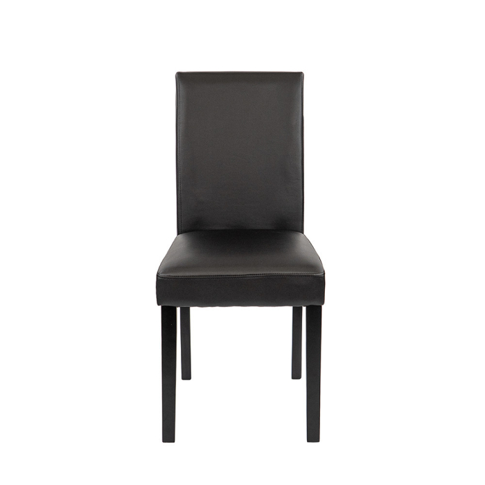 Leziter Scaun de sufragerie Kelly din piele neagră [4]
