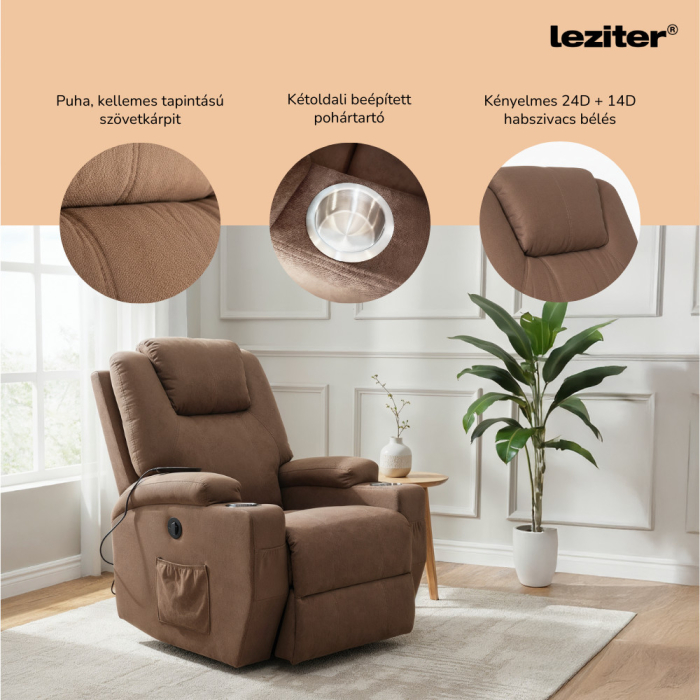 Leziter Scaun electric de masaj Relaxa balansoar și pivotant [7]