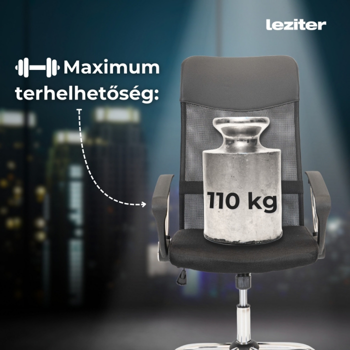Leziter Scaun pivotant ergonomic de birou Fit, negru [8]