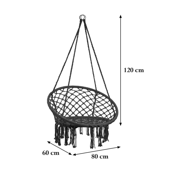 Leziter Scaun suspendat Cardenas negru [3]