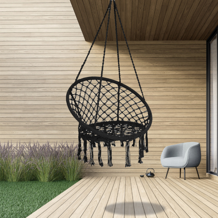 Leziter Scaun suspendat Cardenas negru [2]