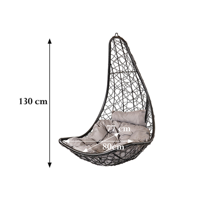 Leziter Scaun suspendat de grădină Natal Easy maro [2]