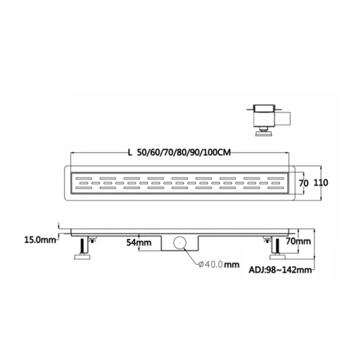 Leziter Scurgere de duș cu flux [3]