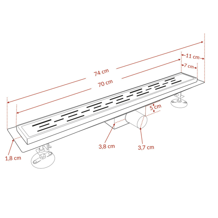 Leziter Scurgere de duș cu flux [7]