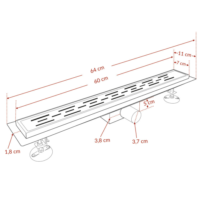 Leziter Scurgere de duș cu flux [7]