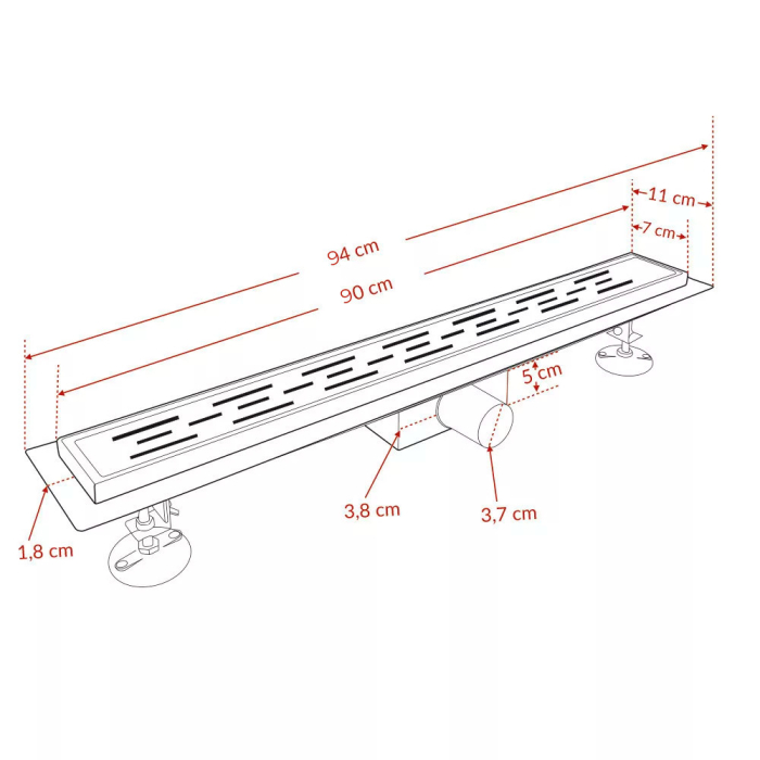 Leziter Scurgere de duș cu flux [3]
