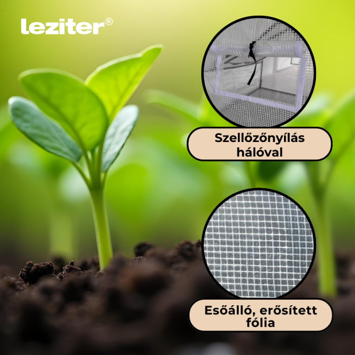 Leziter Sera pentru rasaduri 180x140x94 cm, alb [5]