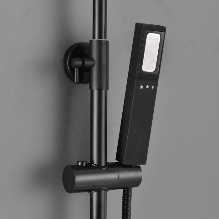 Leziter Set de duș Alita Black cu baterie termostatică [10]