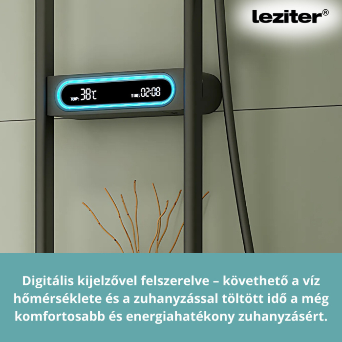 Leziter Set de duș digital Tropic cu robinet termostatic gri [6]